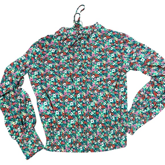 Rachel Zoe Floral Long Sleeve Top - Green and Red - Picture 2 of 12